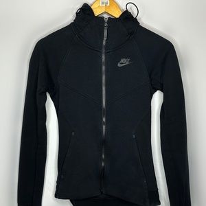 Nike Tech Fleece Zip Hoodie WOMENS - BLACK - XSMALL